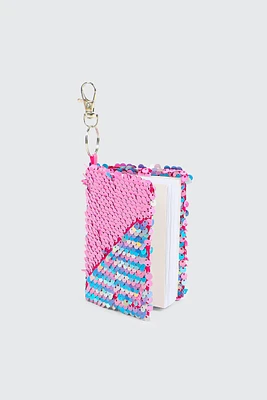 Ardene Kids Sequin Notebook Keychain in Medium Purple