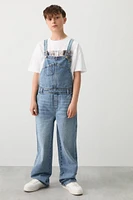 Ardene Kids Denim Overalls in Medium Blue | Size | 100% Cotton