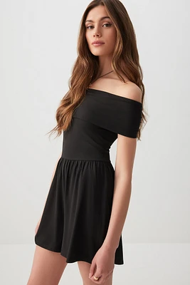 Ardene Basic Super Soft Off Shoulder Romper in | Size | Polyester/Spandex | Eco-Conscious