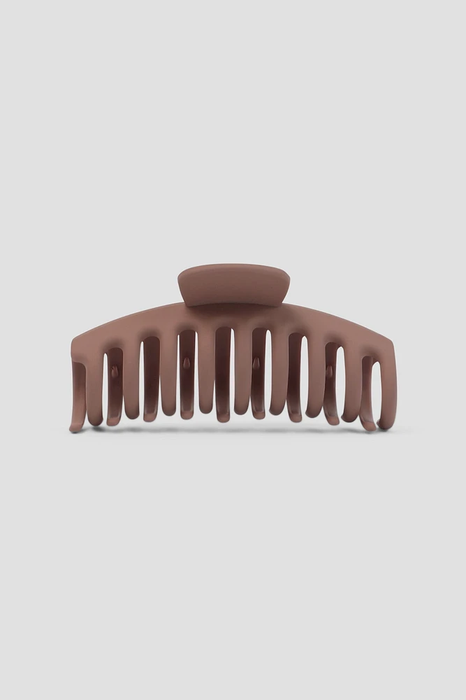 Ardene Brown Recycled Large Hair Claw in | Eco-Conscious