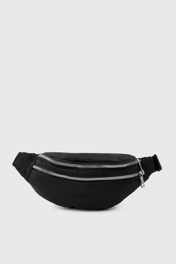 Ardene Nylon Fanny Pack in Black | 100% Recycled Polyester | Eco-Conscious