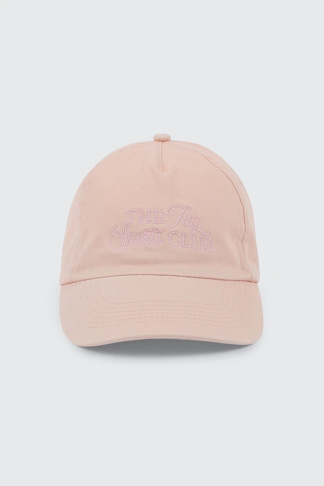 Ardene The Ivy Sports Club Cap in Light Pink | 100% Cotton