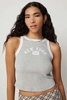 Ardene Contrast Binding High Neck Tank in | Size | 100% Cotton