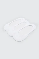 Ardene 3-Pack Low Cut Shoe Liners in White | Polyester/Spandex