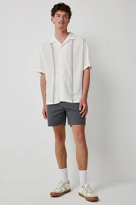 Ardene Man Woven Cotton Shorts For Men in Grey | Size | 100% Cotton