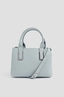 Ardene Small Tote Bag in Light Blue | 100% Recycled Polyester/Faux Leather | Eco-Conscious