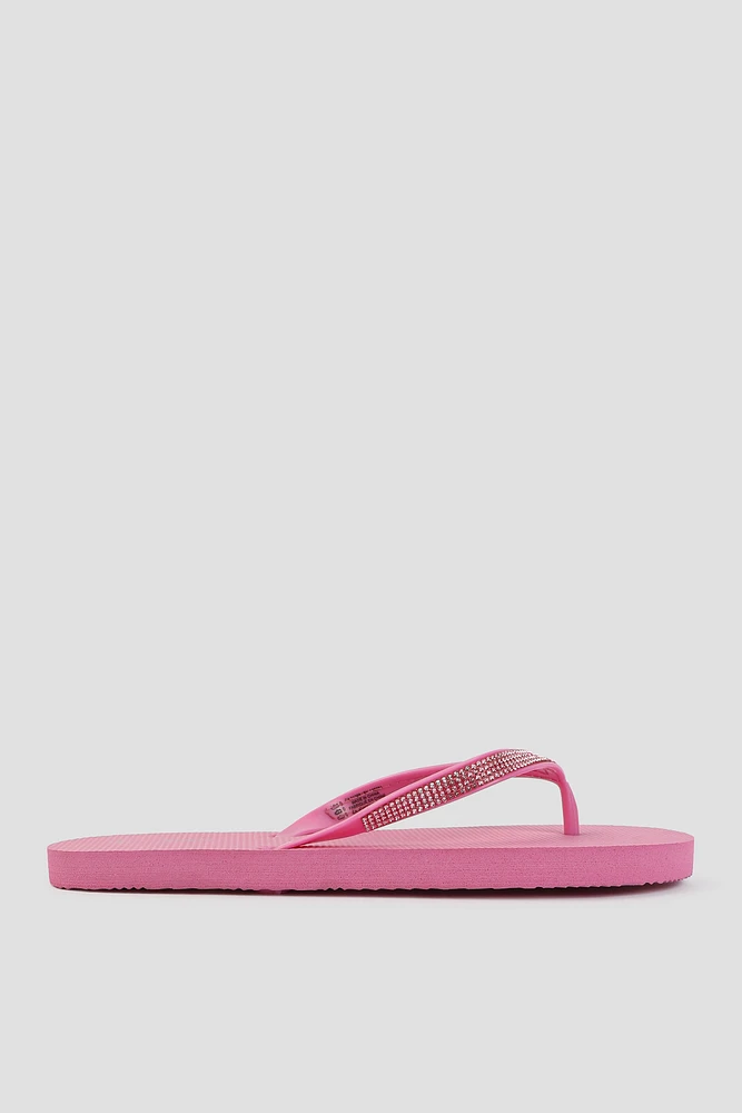 Ardene Embellished Flip-Flops Sandals in | Size