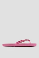 Ardene Embellished Flip-Flops Sandals in Pink | Size 5.5