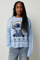 Ardene Stitch Ugly Christmas Sweater in Light Blue | Size | 100% Acrylic