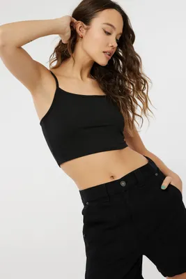 Ardene Basic Super Soft Cropped Tank in | Size | Polyester/Spandex