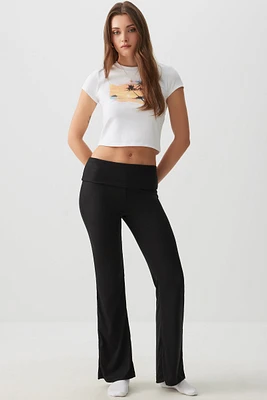 Ardene Super Soft Flare PJ Pants in | Size | Polyester/Elastane | Eco-Conscious