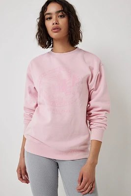 Ardene New York Lounge Sweatshirt in Light Pink | Size | Polyester/Cotton | Fleece-Lined | Eco-Conscious