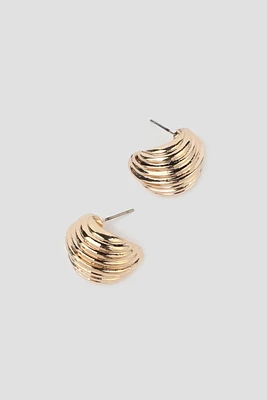 Ardene Vintage Hoops in Gold | Stainless Steel