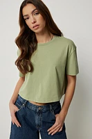 Ardene Basic Organic Cotton Boxy T-Shirt in Light | Size | Cotton/Elastane | Eco-Conscious