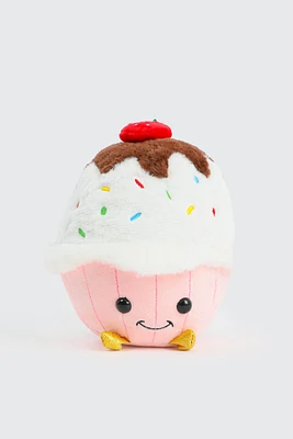 Ardene Kids Cupcake Plushie Pillow in Light Pink | Polyester