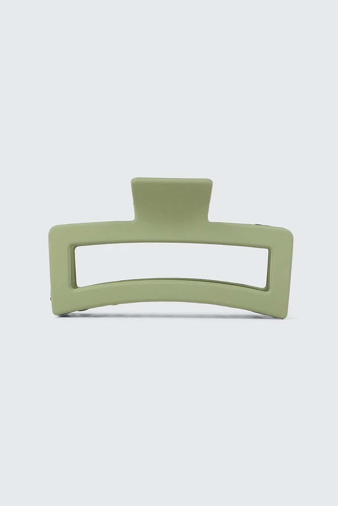 Ardene XL Cutout Hair Claw in Sage