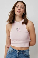 Ardene Cheer Bear Baby Tank in Light Pink | Size