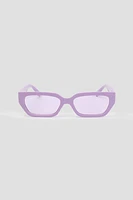 Ardene Rectangular Cat Eye Sunglasses in Lilac