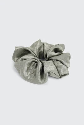 Ardene XL Satin Scrunchie in Sage