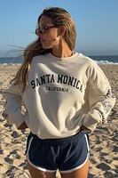 Ardene Graphic Sweatshirt in Beige | Size | Polyester/Cotton | Fleece-Lined