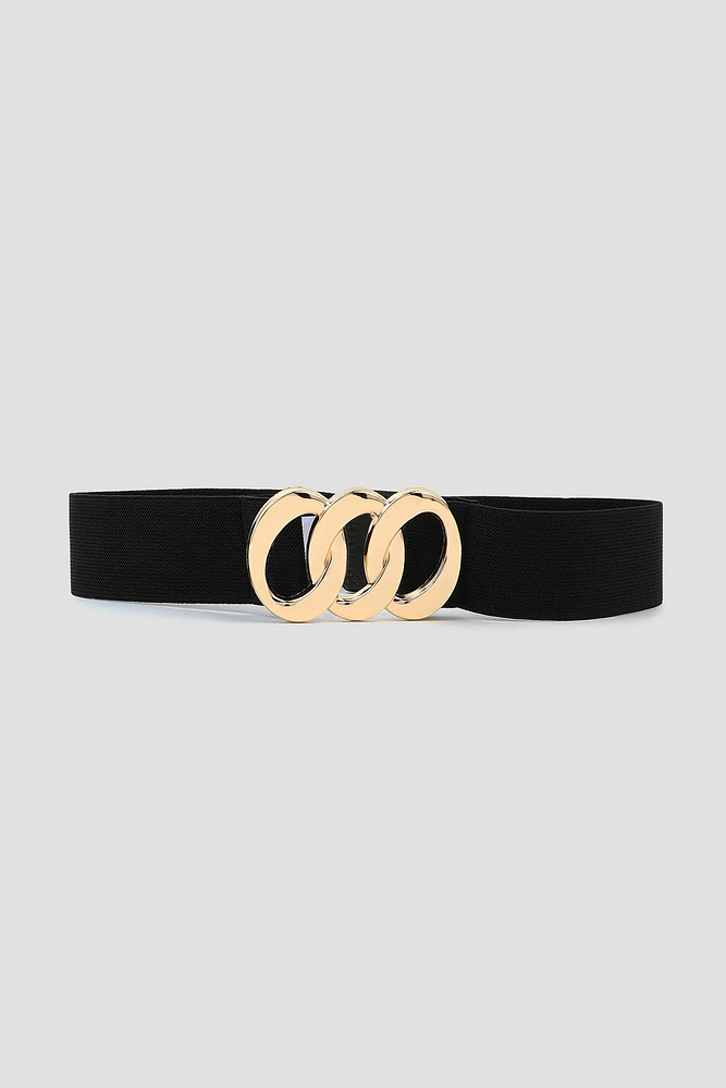 Ardene Chain Buckle Waist Belt in Black | Size