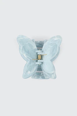 Ardene Butterfly Shaped Hair Claw in Light Blue