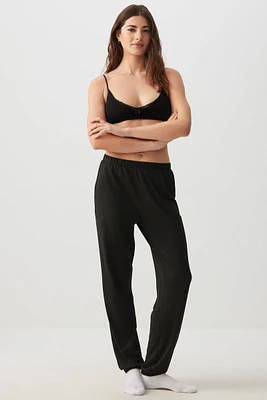 Ardene Super Soft PJ Joggers in Black | Size | Polyester/Spandex | Eco-Conscious