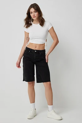 Ardene Low Rise Long Jorts in | Size | Spandex/Cotton