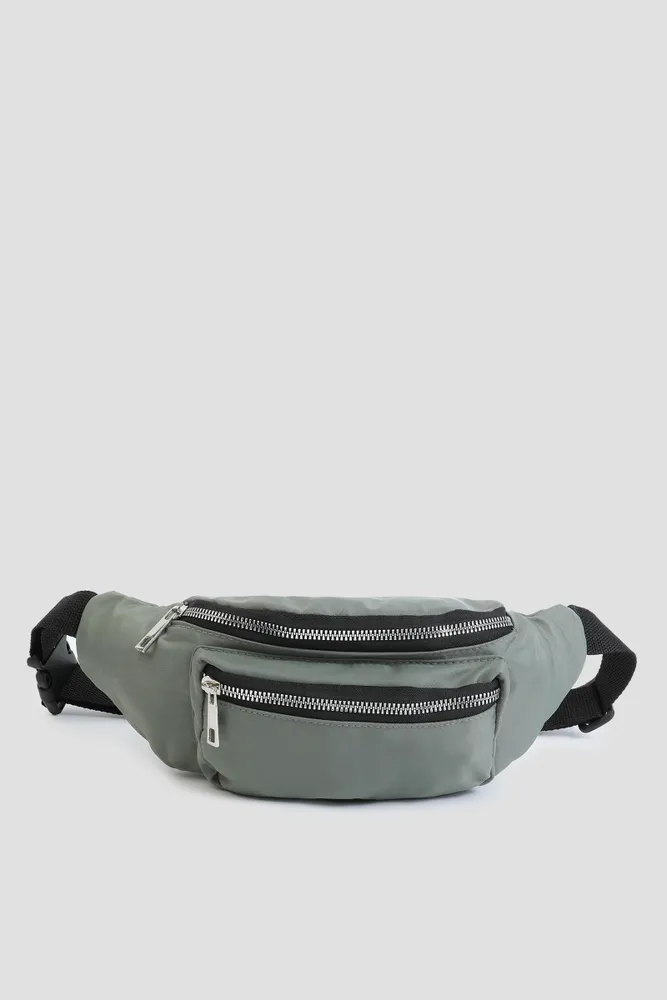 Ardene Nylon Fanny Pack in Light Green | Polyester/Nylon