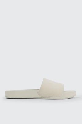 Ardene Solid Slides in Beige | Size