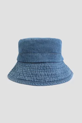Ardene Denim Bucket Hat in Dark Blue