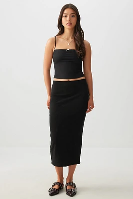 Ardene Super Soft Back Slit Pencil Skirt in | Size | Polyester/Elastane