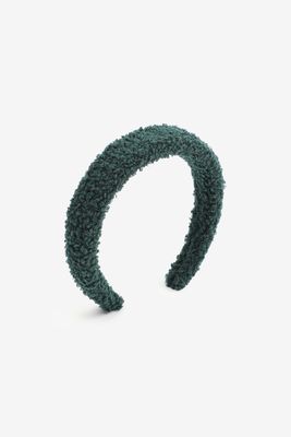 Ardene Sherpa Headband in Green | Polyester