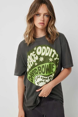 Ardene Space Oddity Graphic T-Shirt in Dark Grey | Size