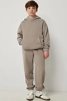 Ardene Kids Classic Sweatpants in Beige | Size | Polyester/Cotton | Fleece-Lined