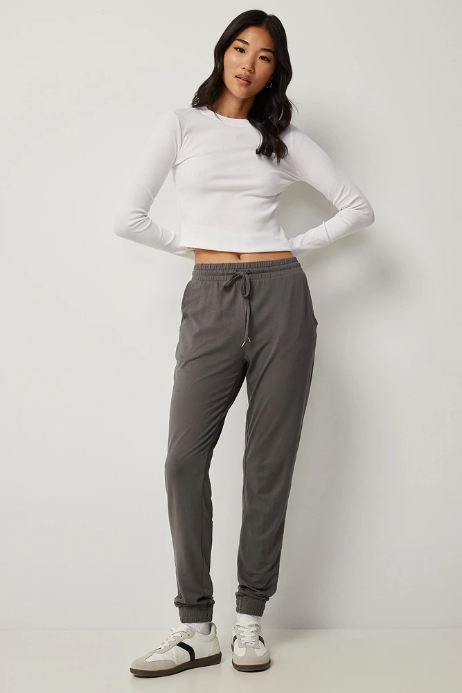 Ardene Super Soft Sweatpants in Dark | Size | Polyester/Elastane | Eco-Conscious