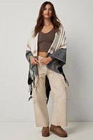 Ardene Big Stripe Shawl in Beige | Polyester