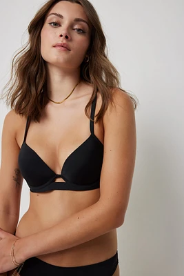 Ardene Push-Up Bikini Top with Criss Cross Straps in | Size | Polyester/Nylon/Elastane | Microfiber