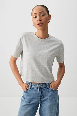 Ardene Basic Organic Cotton Boxy T-Shirt in | Size | Cotton/Elastane | Eco-Conscious