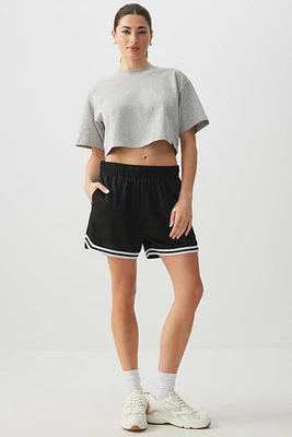 Ardene Lined Mesh Shorts in Black | Size | 100% Recycled Polyester/Nylon/Spandex | Eco-Conscious