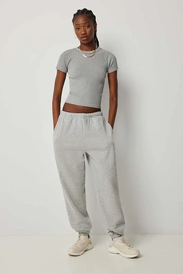 Ardene Solid Baggy Sweatpants in | Size | Polyester/Cotton | Fleece-Lined | Eco-Conscious
