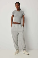 Ardene Solid Baggy Sweatpants in | Size | Polyester/Cotton | Fleece-Lined | Eco-Conscious