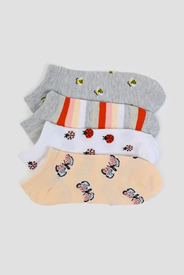 Ardene 4-Pack Insect Ankle Socks | Polyester/Spandex