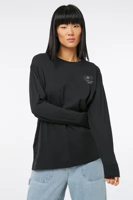 Ardene Graphic Long Sleeve Tee in | Size | 100% Cotton