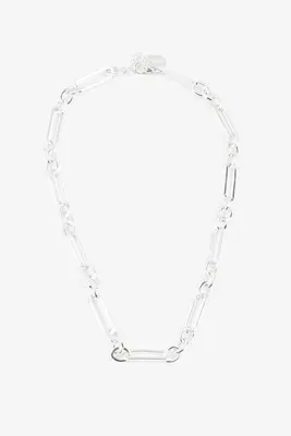 Ardene Mix Chain Link Necklace in Silver