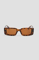 Ardene Slim Rectangular Sunglasses in Brown