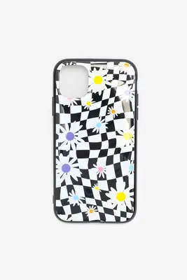 Ardene Floral Wavy Check iPhone 11 Case in Black