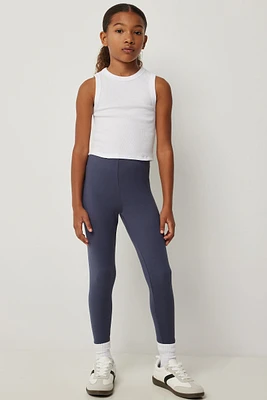 Ardene Kids Super Soft Leggings in Dark Blue | Size | Polyester/Spandex