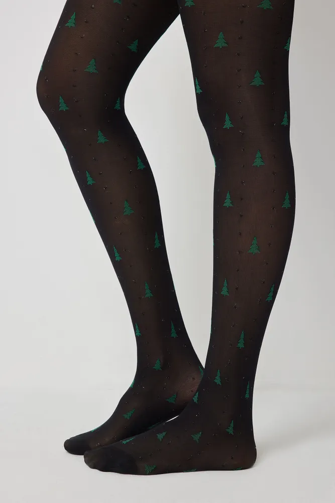 Black Tights with Crystals