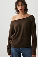 Ardene Oversized Off Shoulder Sweater in | Size | Polyester/Nylon/Spandex
